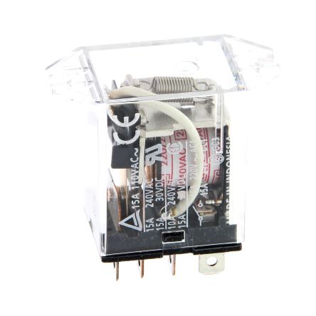 Omron Plug In Non-Latching Relay, 24V dc Coil, 15A Switching Current, SPDT [LY1N-D2 24VDC]; 214-7223