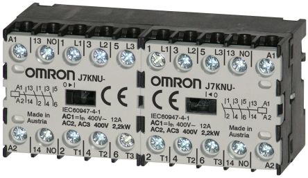 Omron J7KNU Series Contactor, 24 V Coil, 4-Pole, 12 A, 1.1 kW, 2NO + 2NC [J7KNU-AR-22 24]; 214-7743