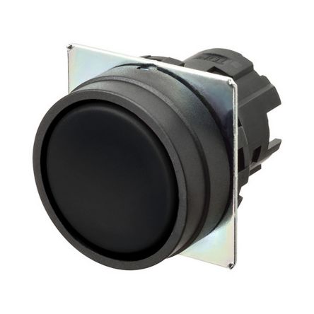 Omron A22N Series Black Momentary Push Button Head, 22mm Cutout [A22NZ-BNM-NBA]; 214-7801