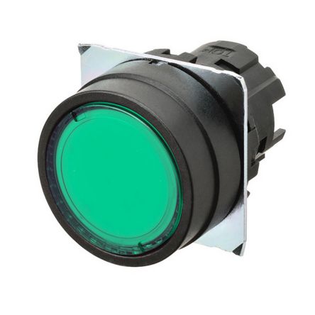 Omron A22N Series Green Momentary Push Button Head, 22mm Cutout [A22NZ-BNM-TGA]; 214-7805