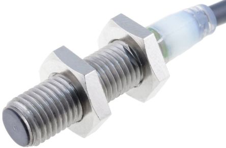 Omron Inductive Threaded Barrel Proximity Sensor, M8, 1 mm Detection, PNP NO, 12 → 24 V dc [E2A-S08KS01-WP-B1-TP 5M OMS]; 214-7849