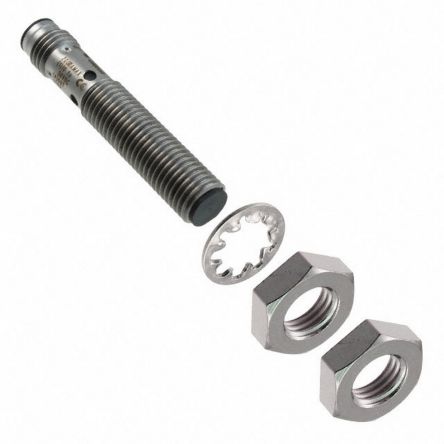 Omron Inductive Threaded Barrel Proximity Sensor, M8, 1 mm Detection, PNP NO, 10 → 30 V dc [E2B-S08KS01-MC-B1]; 214-7860