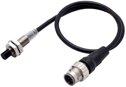 Omron Inductive Threaded Barrel Proximity Sensor, M8, 8 mm Detection, PNP NO, 10 → 30 V dc [E2E-X8MB1T8-M1TJ 0.3M]; 214-7868