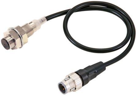 Omron Inductive Threaded Barrel Proximity Sensor, M12, 9 mm Detection, PNP NO, 10 → 30 V dc [E2E-X9B1T12-M1TJ 0.3M]; 214-7871