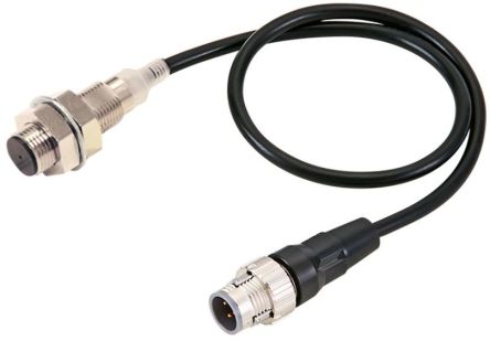 Omron Inductive Threaded Barrel Proximity Sensor, M12, 9 mm Detection, NPN NO, 10 → 30 V dc [E2E-X9C112-M1TJ 0.3M]; 214-7872