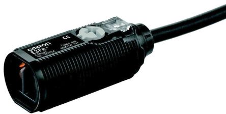 Omron Diffuse Photoelectric Sensor, Barrel Sensor, 300 mm Detection Range [E3FA-DP15 2M]; 214-7904