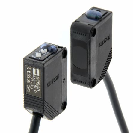 Omron Through Beam Photoelectric Sensor, Block Sensor, 30 m Detection Range [E3Z-T82 2M]; 214-7928