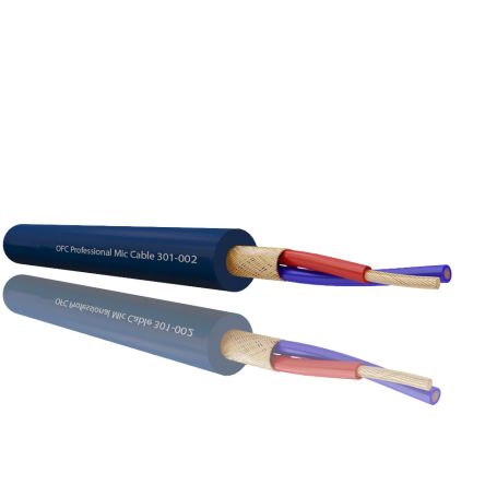 RS PRO 2 Core Microphone, 0.25 mm² CSA Screened, 6.35mm od, 100m, Blue [0]; 214-9598
