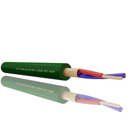 RS PRO 2 Core Microphone, 0.25 mm² CSA Screened, 6.35mm od, 100m, Green [0]; 214-9600