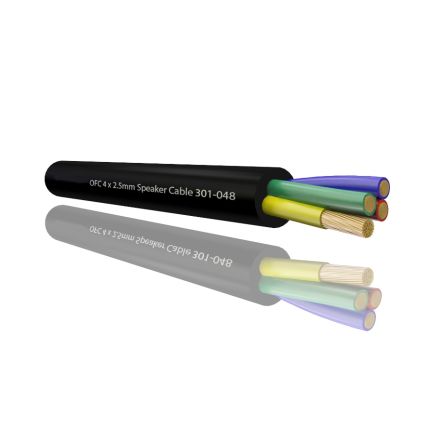 RS PRO 4 Core, 2.5 mm² CSA, 12mm od, 100m, Black [0]; 214-9607