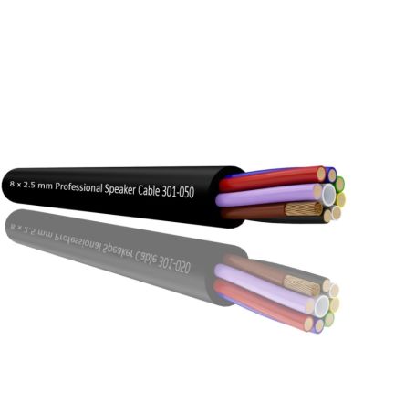 RS PRO 8 Core, 2.5 mm² CSA, 14mm od, 100m, Black [0]; 214-9609