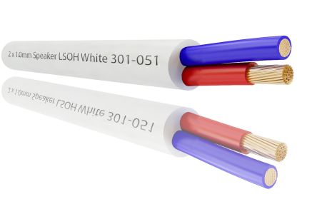 RS PRO 2 Core, 1 mm² CSA, 6.5mm od, 100m, White [0]; 215-2397