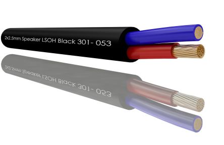 RS PRO 2 Core, 2.5 mm² CSA, 9mm od, 100m, Black [0]; 215-2402