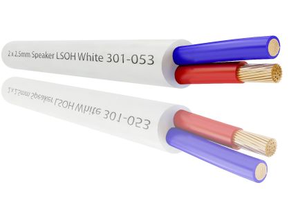 RS PRO 2 Core, 2.5 mm² CSA, 9mm od, 100m, White [0]; 215-2404