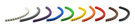RS PRO Slide On Cable Marker, Black on Yellow, Pre-printed "4" [0]; 215-3024
