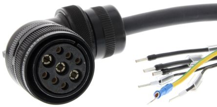 Omron Cable for Use with G5 series servo motor, 3m Length, 2 kW, 3-Phase, 400 V [R88A-CAKF003BR-E]; 215-3382