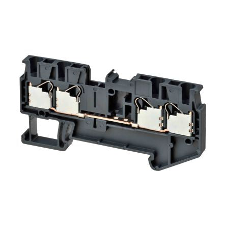 Omron DIN Rail Terminal Block, 17.5A, 14 AWG Wire, Push In Termination [XW5T-P2.5-2.2-1]; 215-4057