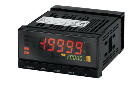 Omron Negative LCD (backlit LED) Display 7-Segment Digital Digital Panel Multi-Function Meter, 14.2mm x 5.8mm [K3HB-XAD 24VAC/VDC]; 215-4111