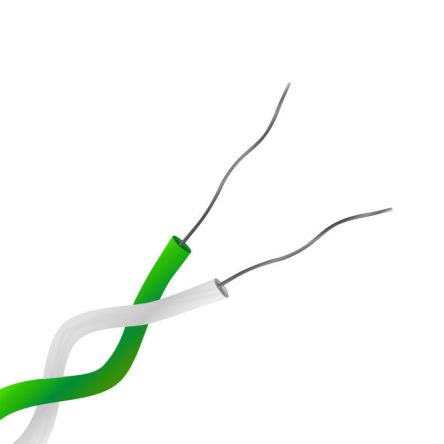 RS PRO Type K Thermocouple Cable/Wire, 100m, Unscreened, PTFE Insulation, +260°C Max, 7/0.2mm [0]; 215-4911