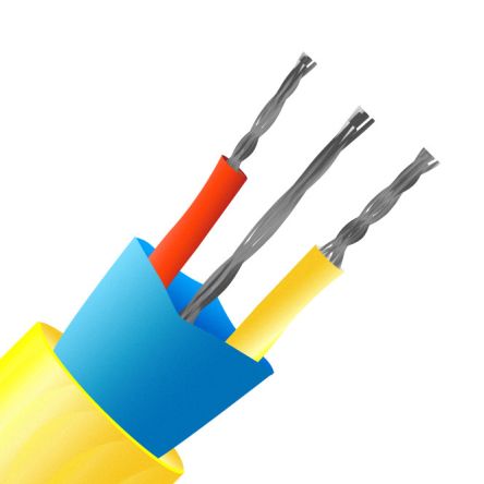 RS PRO Type K Thermocouple Cable/Wire, 50m, Screened, PVC Mylar Insulation, +105°C Max, 7/0.2mm [0]; 215-4925