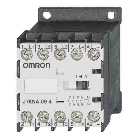 Omron Contactor, 230 VAC Coil, 4-Pole, 9 A, 4 kW, 4NO [J7KNA-09-4 230]; 215-5213