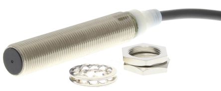 Omron Inductive Threaded Barrel Proximity Sensor, M12, 5 mm Detection, PNP NO, 12 → 24 V dc [E2A-M12KN05-WP-B1-TP 5M]; 215-7729