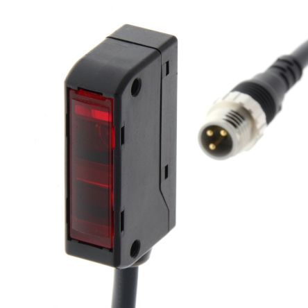Omron Limited Reflective Photoelectric Sensor, Block Sensor, 60 mm Detection Range [E3S-LS3PW-M5J 0.3M]; 215-7779