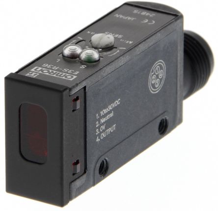 Omron Retroreflective Photoelectric Sensor, Block Sensor, 1 m Detection Range [E3S-R36]; 215-7780