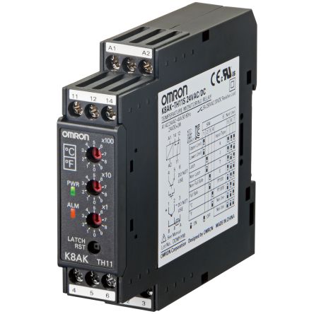 Omron Temperature Monitoring Relay, SPDT [K8AK-TH11S 24VAC/DC]; 215-7852