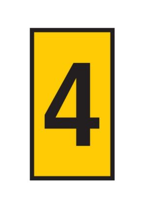 HellermannTyton WIC Snap On Clip On Cable Marker, Yellow, Pre-printed "4", 2.8 → 3.8mm Cable, 561-02644 [561-02644 WIC2-4-PA66-YE]; 215-8588