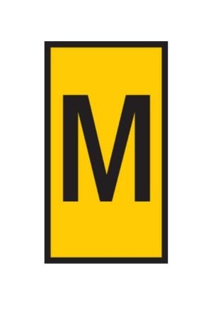 HellermannTyton WIC Snap On Clip On Cable Marker, Yellow, Pre-printed "M", 2.8 → 3.8mm Cable, for Cables and [561-02134 WIC2-M-PA66-YE]; 215-8631