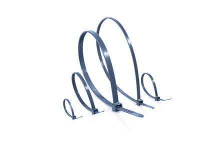 HellermannTyton Cable Tie, Releasable, 100mm x 2.5 mm, Blue Polyamide 6.6 (PA66), Pk-100 [111-01341 MCTS100-PA66MD-BU]; 215-9044