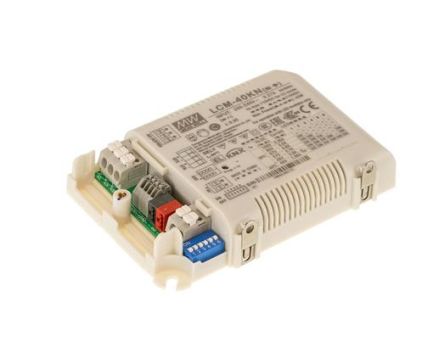 MEAN WELL LED Driver, 40 V, 45 V, 57 V, 67 V, 80 V, 100 V Output, 40W Output, 1.05 A, 350 mA, 500 mA, 600 mA, 700 mA, [LCM-40KN]; 216-3008