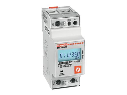 Lovato 1 Phase LCD Energy Meter [DMED115T1]; 216-8272