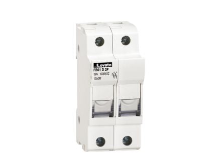 Lovato 32A Rail Mount Fuse Holder, 2P, 1kV [FB01D2P]; 216-8278