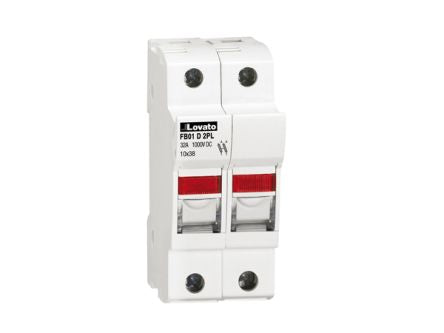 Lovato 32A Rail Mount Fuse Holder, 2P, 1kV [FB01D2PL]; 216-8279