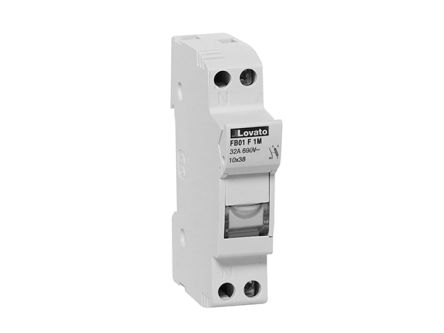 Lovato 32A Rail Mount Fuse Holder, 1P+N, 690V ac [FB01F1M]; 216-8280