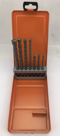 RS PRO 7-Piece SDS Drill Bit Set for Masonry, 12mm Max, 5mm Min, Tungsten Carbide Tipped Bits [0]; 216-8658