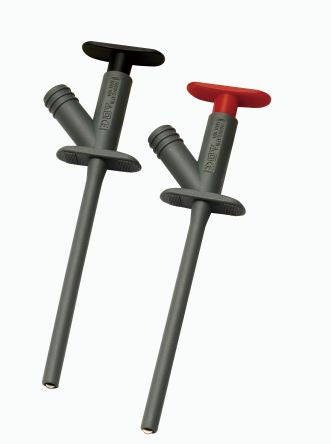 RS PRO Black, Grey, Red Hook Clip with , 10A, 1000V, 4mm Socket [0]; 217-5248