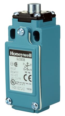 Honeywell Plunger Limit Switch, SPDT, IP67, Die Cast Zinc Housing, 300V ac ac Max, 10A Max [GLCB03B]; 217-7132