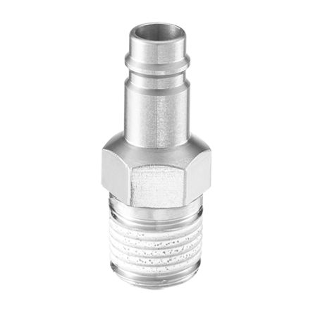 PREVOST Treated Steel Male Plug for Pneumatic Quick Connect Coupling, G 1/4 Male Threaded [ERP 116151]; 218-0881