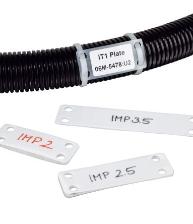 HellermannTyton Clear Polyamide 6.6 (PA66) marking plate [151-42229 IMP2-PA66-WH]; 218-1558