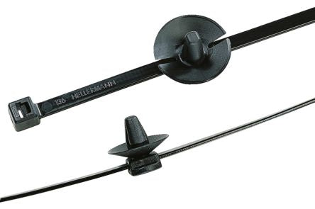 HellermannTyton Cable Tie, 145mm x 3.4 mm, Beige, Pk-100 [156-01146 PT2AP3SFT6.5-PEEK-BGE]; 218-1580