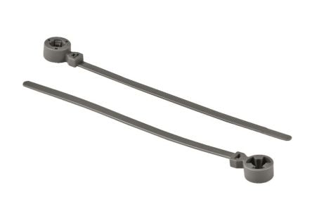 HellermannTyton Cable Tie, 175mm x 5.7 mm, Grey Polyamide, Pk-100 [157-00065 T50SOSSBU-M6-PA66HSUV-GY]; 218-1702