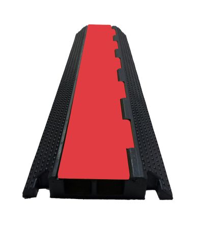 RS PRO 1m Black, Red Cable Cover in Rubber [0]; 218-4305