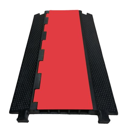 RS PRO 1m Black, Red Cable Cover in Rubber [0]; 218-4307