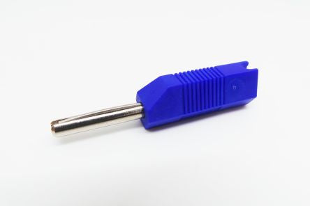 Deltron Blue Male Banana Plug, 4 mm Connector, Screw Termination, 16A, 50V, Nickel Plating [553-0200]; 218-6176