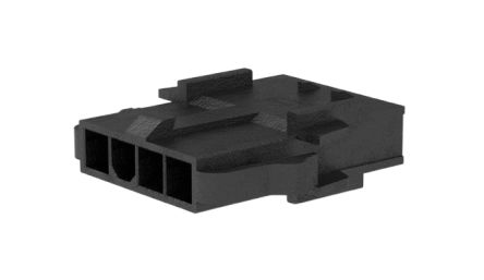 Molex, 200488 4 Way Nylon Connector Housing, Black [200488-2004]; 218-6247