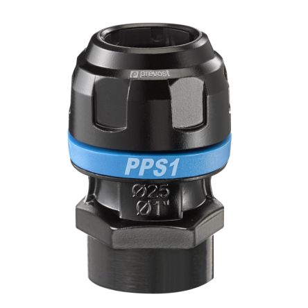PREVOST 16bar Aluminium G 3/4 Thread Fitting, 25mm outside diameter [PPS1 MF2527]; 219-4525
