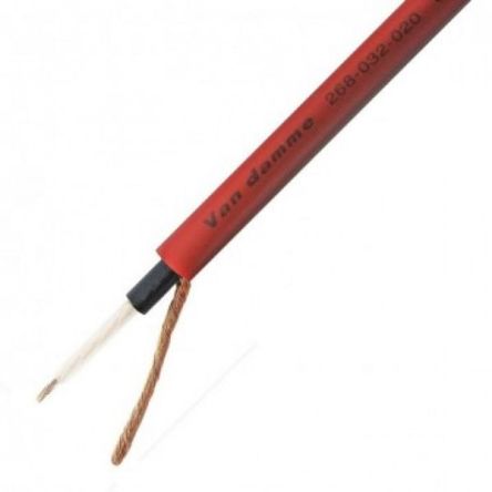 Van Damme 2 Core, 0.22 mm² CSA Screened, 4.5mm od, 100m, Red [268032020100]; 219-8485